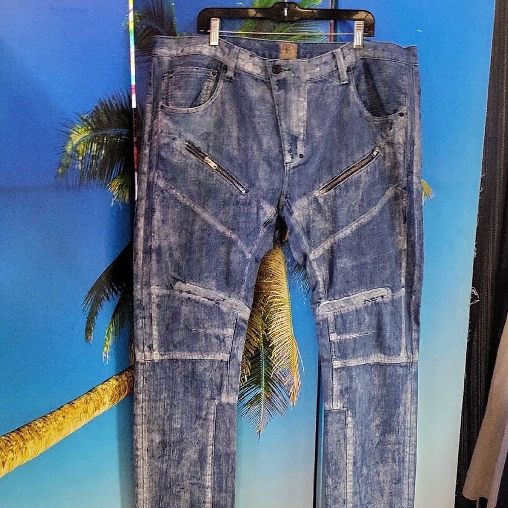 PRPS Distressed Blue Relaxed Jeans